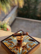 Load image into Gallery viewer, Dark Walnut Golden Star Cigar Ashtray