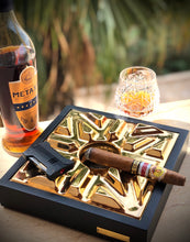 Load image into Gallery viewer, Black Golden Star Cigar Ashtray
